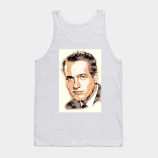 Remarkable PAUL NEWMAN ✪ Actor Portrait ✪  Vintage Sketch Retro Art Style Tank Top